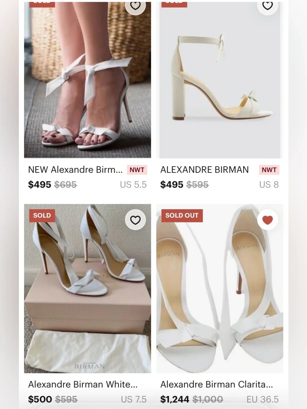 Alexandre Birman Clarita Bow Stiletto Heels Womens 42 White - Picture 16 of 16
